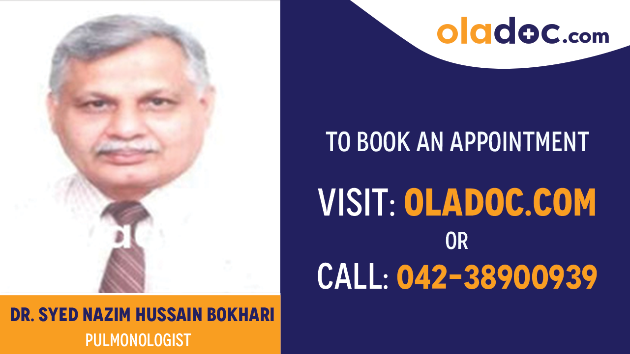 Book appointment with  Dr. Syed Nazim Hussain-best Pulmonologist in Lahore